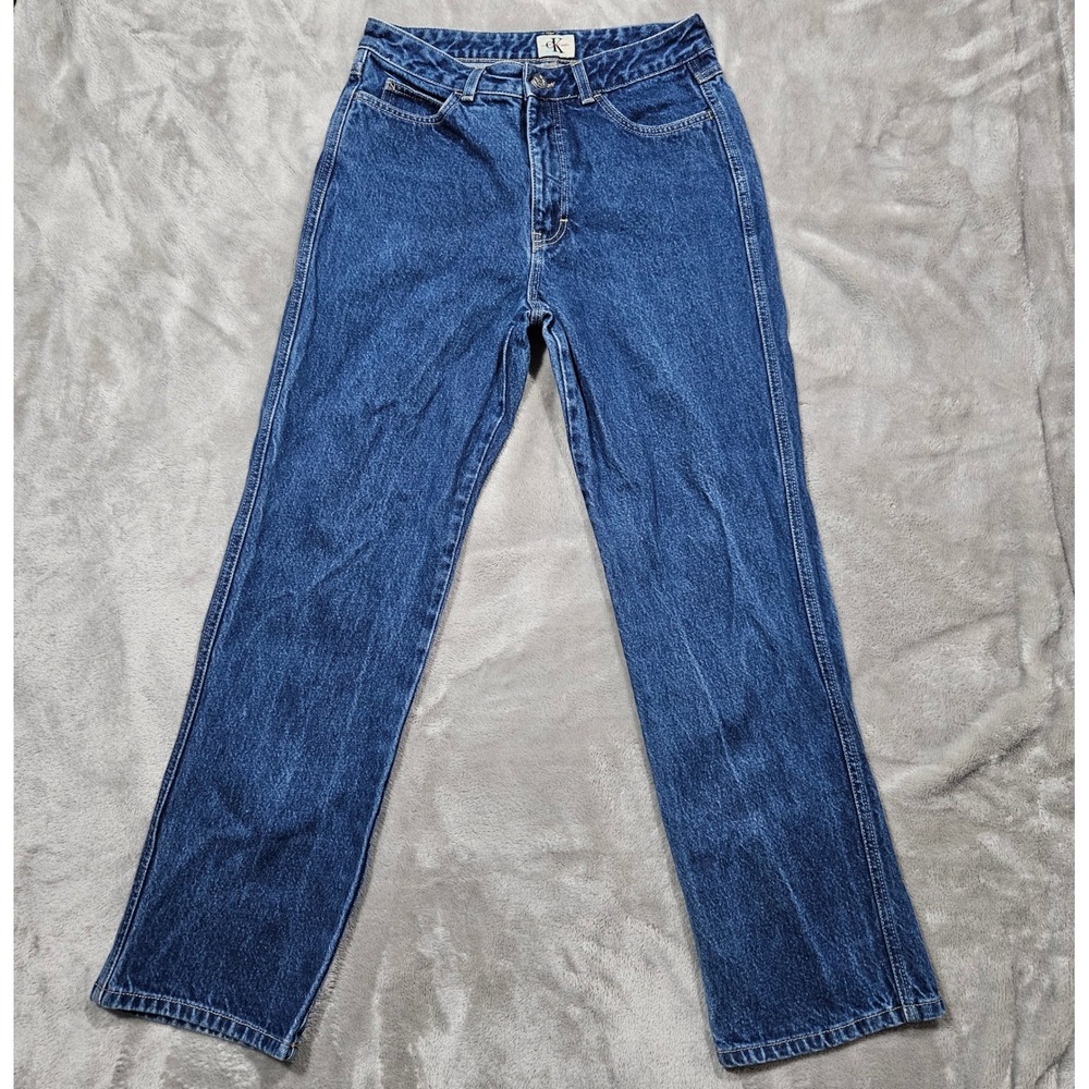 Vintage Calvin Klein Jeans Womens 9 Medium Wash Straight Leg High Rise USA Made
